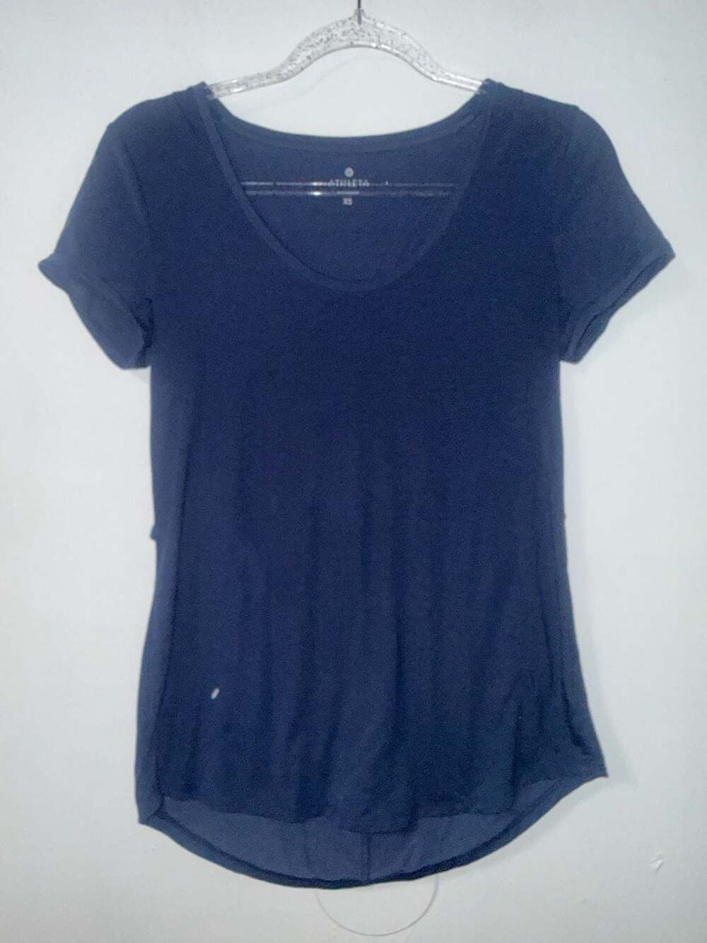 Athleta Essence Blue Athletic T Shirt Size XS